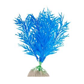 Растение пластиковое GLOFISH флуоресцентное синее 15,24см