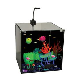 Аквариум GLOXY Glow Set-27, 30х30х30см, 27л, для светящихся рыб и декораций